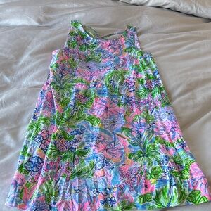 Lilly Pulitzer Tropical Print Cross-Back Dress M